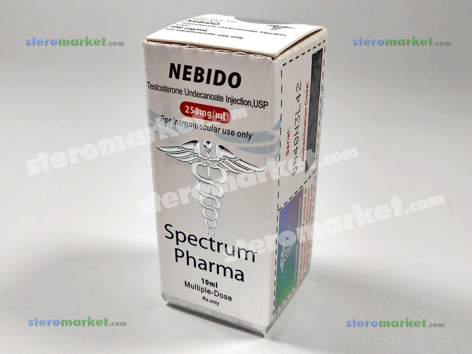 Nebido тестостерон ундеканоат Spectrum Pharma 250mg 10ml — флакон